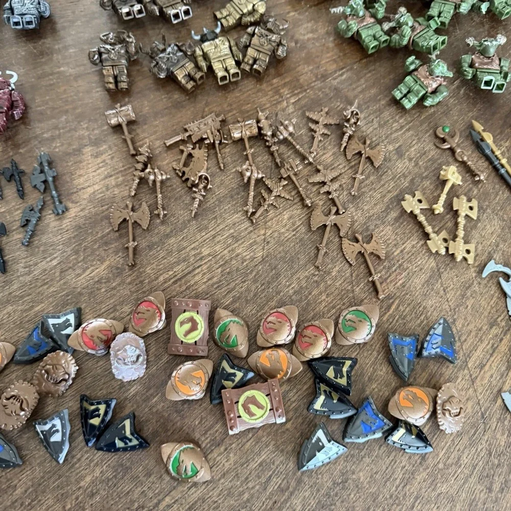 Mega Bloks Krystal Wars Knights Orcs Mini Figures Weapons Extras Huge Lot 175+